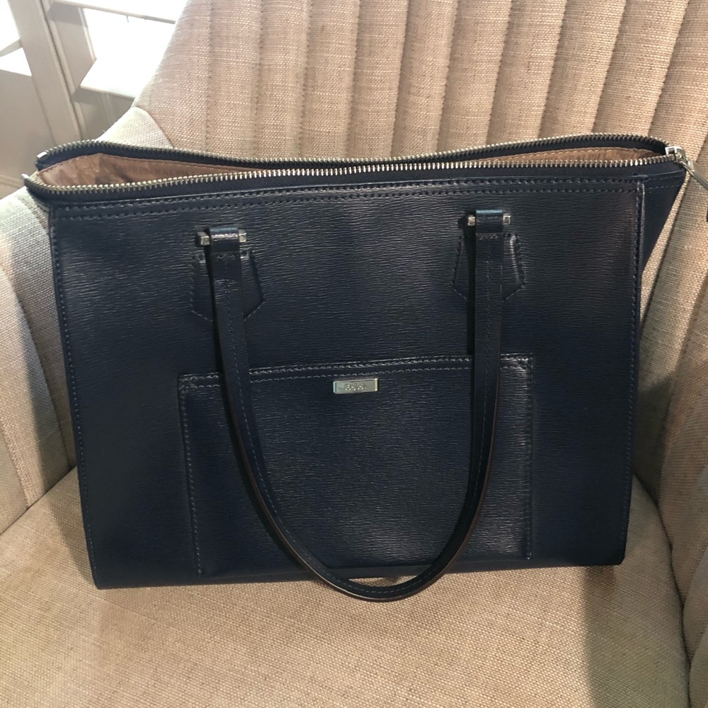 Lauren Ralph Lauren Navy Leather Handbag